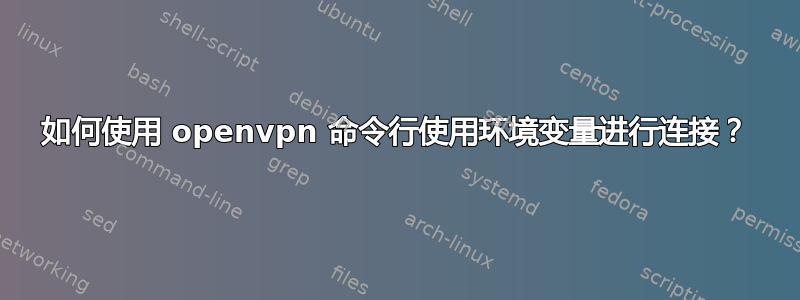 如何使用 openvpn 命令行使用环境变量进行连接？