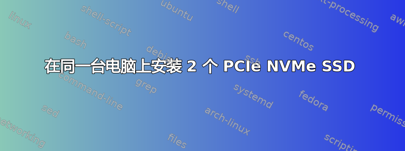 在同一台电脑上安装 2 个 PCIe NVMe SSD