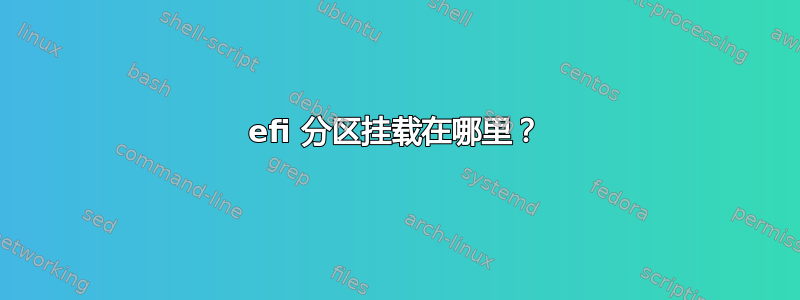 efi 分区挂载在哪里？