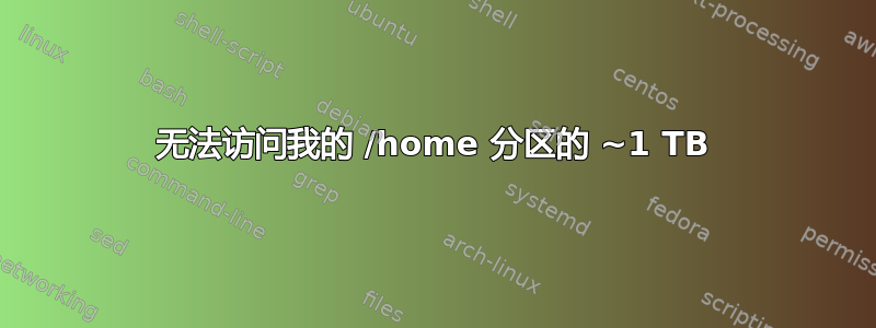 无法访问我的 /home 分区的 ~1 TB