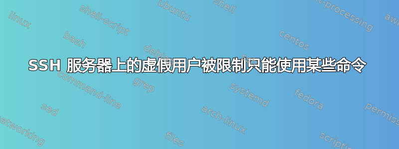 SSH 服务器上的虚假用户被限制只能使用某些命令