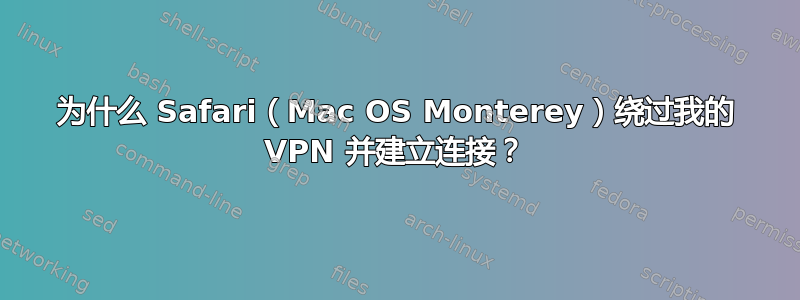 为什么 Safari（Mac OS Monterey）绕过我的 VPN 并建立连接？