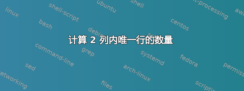 计算 2 列内唯一行的数量