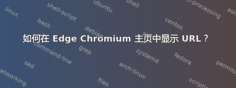 如何在 Edge Chromium 主页中显示 URL？