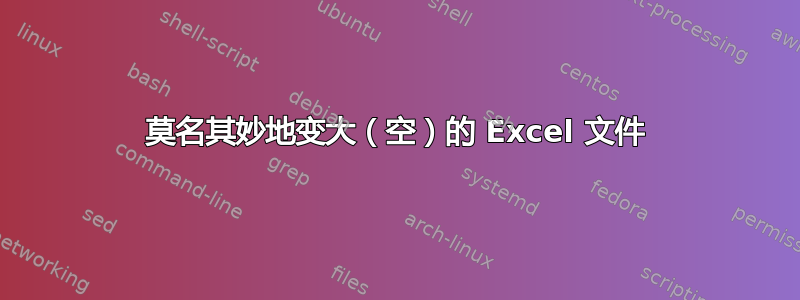 莫名其妙地变大（空）的 Excel 文件