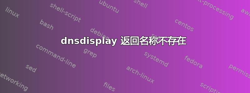 dnsdisplay 返回名称不存在