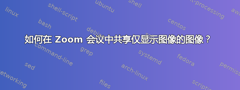 如何在 Zoom 会议中共享仅显示图像的图像？