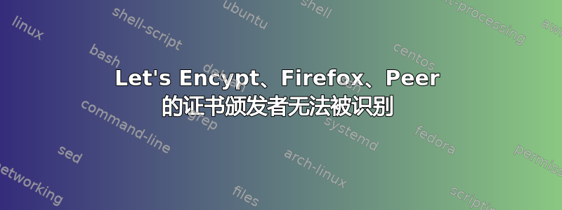 Let's Encypt、Firefox、Peer 的证书颁发者无法被识别