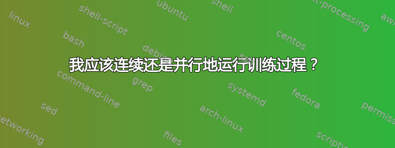 我应该连续还是并行地运行训练过程？