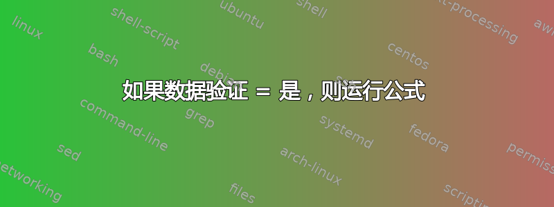 如果数据验证 = 是，则运行公式