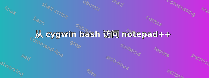 从 cygwin bash 访问 notepad++