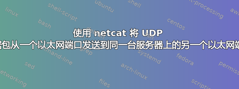 使用 netcat 将 UDP 数据包从一个以太网端口发送到同一台服务器上的另一个以太网端口