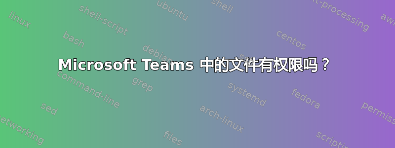 Microsoft Teams 中的文件有权限吗？