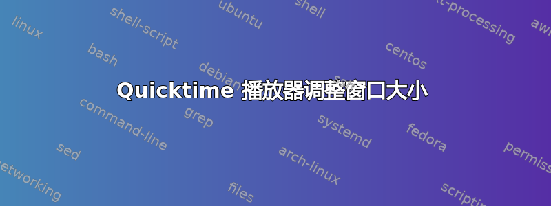 Quicktime 播放器调整窗口大小