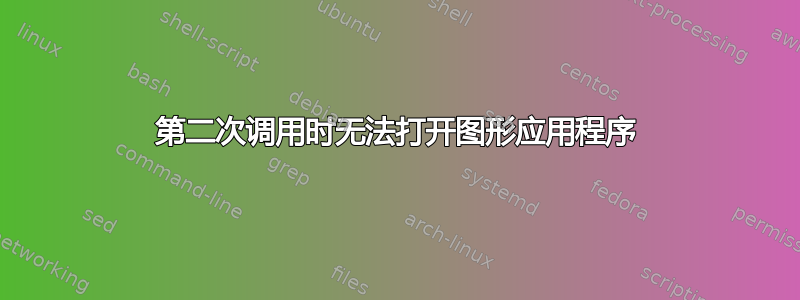 第二次调用时无法打开图形应用程序