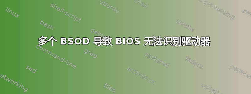 多个 BSOD 导致 BIOS 无法识别驱动器