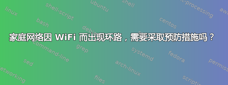 家庭网络因 WiFi 而出现环路，需要采取预防措施吗？