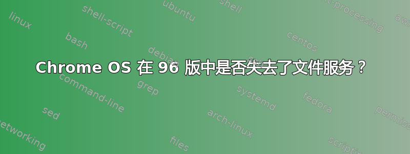 Chrome OS 在 96 版中是否失去了文件服务？