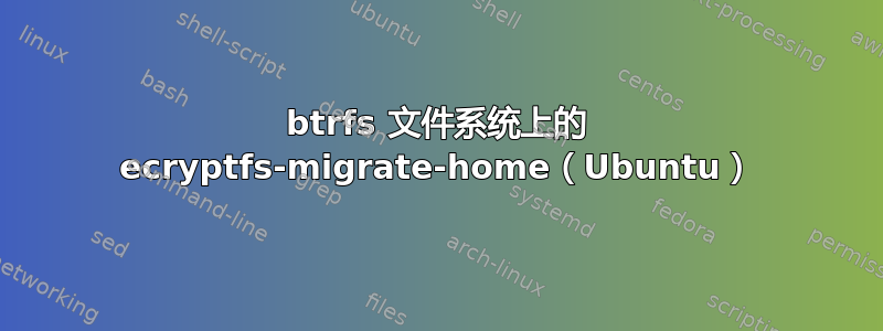 btrfs 文件系统上的 ecryptfs-migrate-home（Ubuntu）