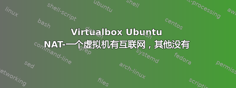 Virtualbox Ubuntu NAT-一个虚拟机有互联网，其他没有