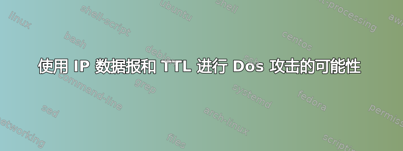 使用 IP 数据报和 TTL 进行 Dos 攻击的可能性