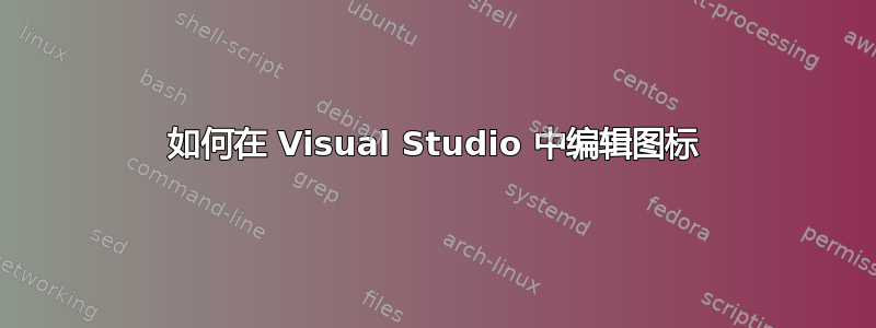 如何在 Visual Studio 中编辑图标