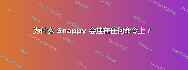 为什么 Snappy 会挂在任何命令上？