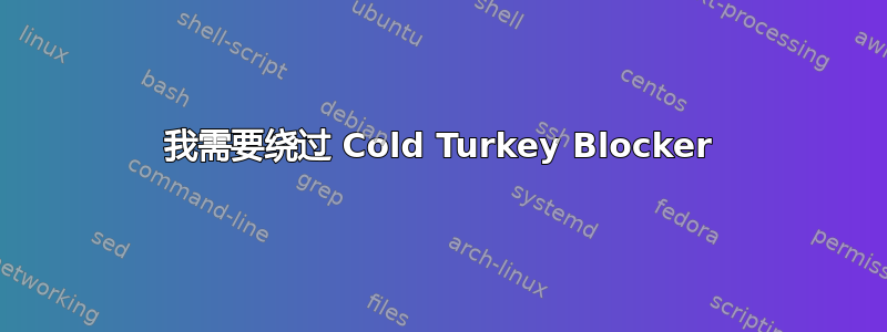 我需要绕过 Cold Turkey Blocker