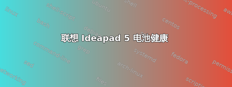 联想 Ideapad 5 电池健康