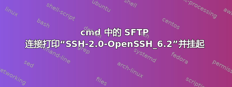 cmd 中的 SFTP 连接打印“SSH-2.0-OpenSSH_6.2”并挂起