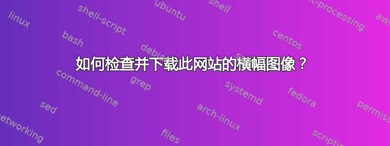 如何检查并下载此网站的横幅图像？