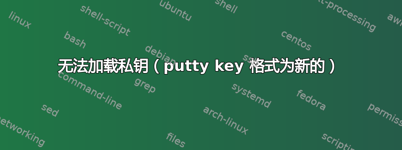 无法加载私钥（putty key 格式为新的）