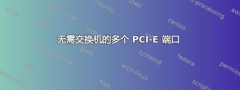 无需交换机的多个 PCI-E 端口