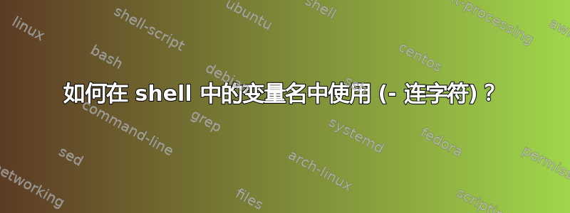 如何在 shell 中的变量名中使用 (- 连字符)？