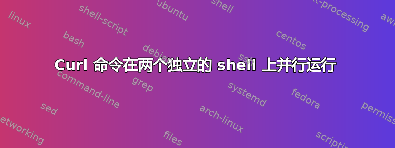 Curl 命令在两个独立的 shell 上并行运行