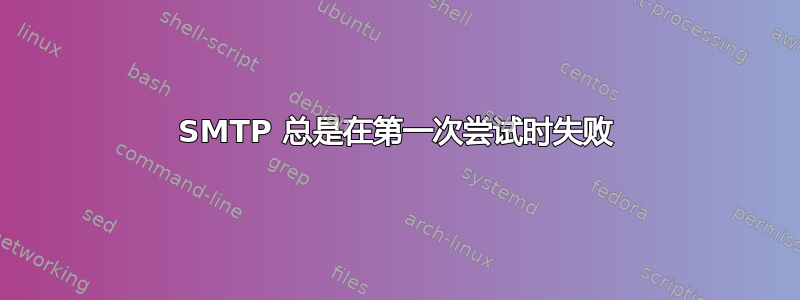 SMTP 总是在第一次尝试时失败