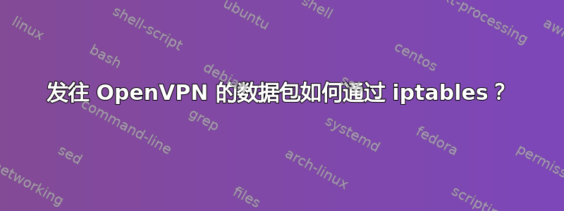 发往 OpenVPN 的数据包如何通过 iptables？