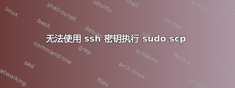 无法使用 ssh 密钥执行 sudo scp