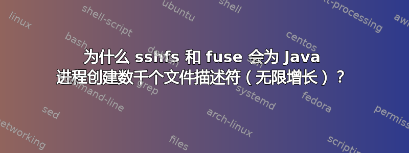 为什么 sshfs 和 fuse 会为 Java 进程创建数千个文件描述符（无限增长）？