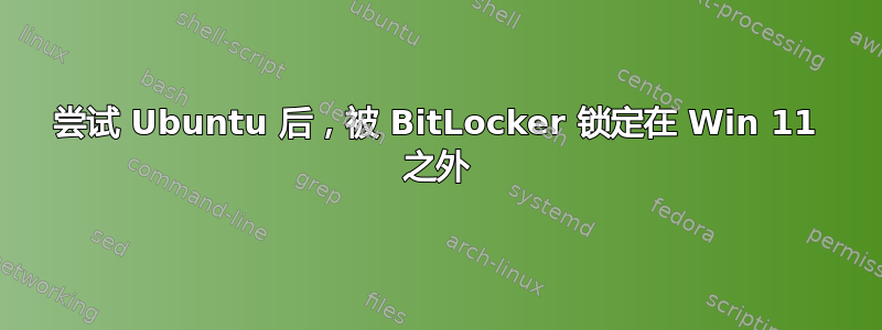 尝试 Ubuntu 后，被 BitLocker 锁定在 Win 11 之外