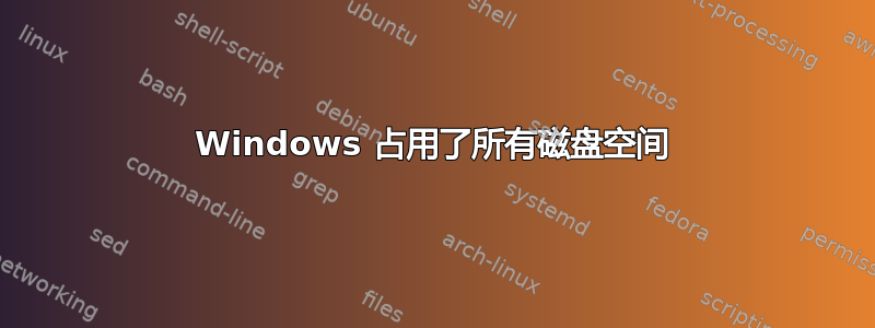 Windows 占用了所有磁盘空间