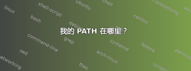 我的 PATH 在哪里？