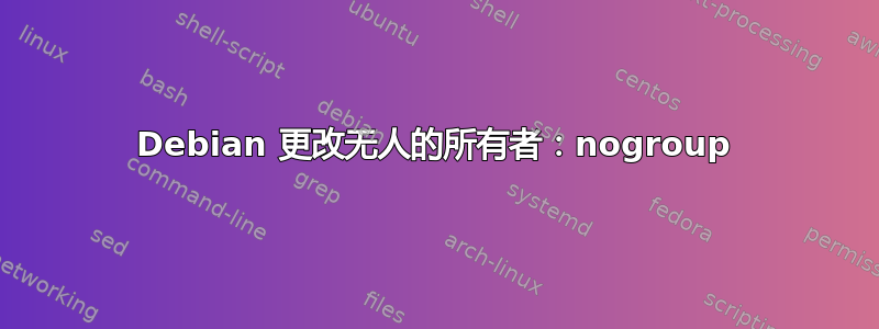 Debian 更改无人的所有者：nogroup