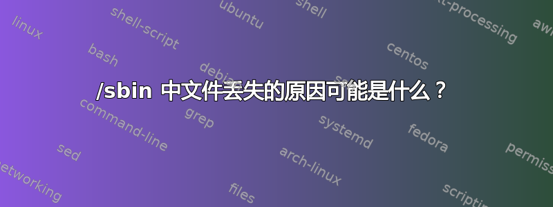 /sbin 中文件丢失的原因可能是什么？