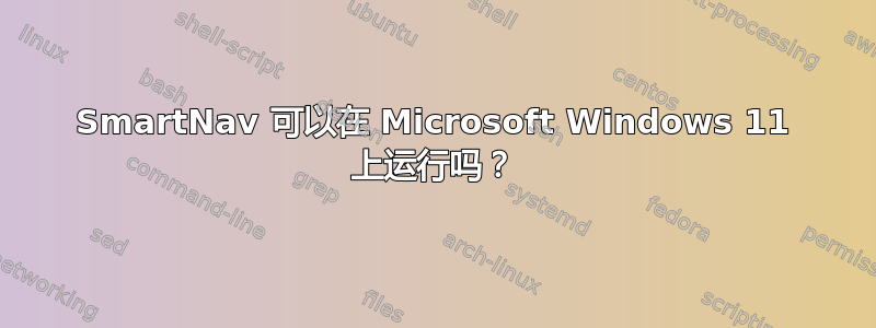 SmartNav 可以在 Microsoft Windows 11 上运行吗？