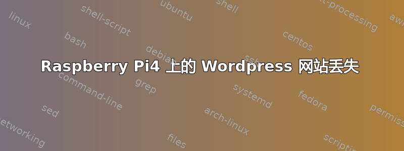 Raspberry Pi4 上的 Wordpress 网站丢失