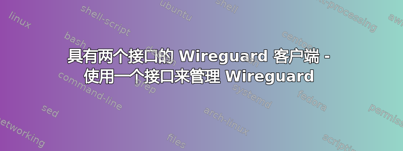 具有两个接口的 Wireguard 客户端 - 使用一个接口来管理 Wireguard