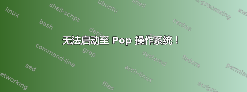 无法启动至 Pop 操作系统！