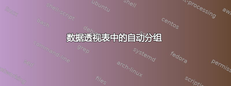 数据透视表中的自动分组