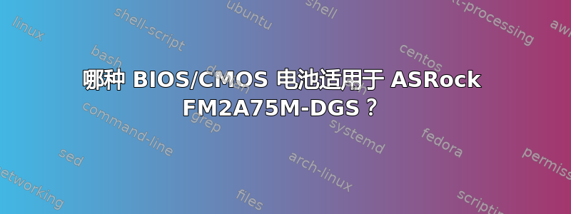 哪种 BIOS/CMOS 电池适用于 ASRock FM2A75M-DGS？